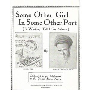 Some Other Girl in Some Other Port Sheet Music 1929 Navy Song Early 20th Century